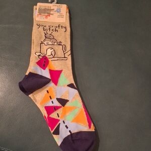 Blue Q Crafty Design Crew Socks